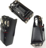Lsgoodcare Black Hard Leather Carrying Holder Holster Case with Adjustable Shoulder Strap Compatible with Motorola 2 Way Radio HT1250 HT1550 GP320 GP340 GP380 GP338 - Image 3
