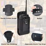 UAYESOK Walkie Talkie Pouch, Multi-Function Holder Case Police Tactical Radio Holster for Baofeng Kenwood President Icom Midland Retevis Yaesu Motorola DP1400 CP040 GP88 DP4400 Two Way Radio - Image 3