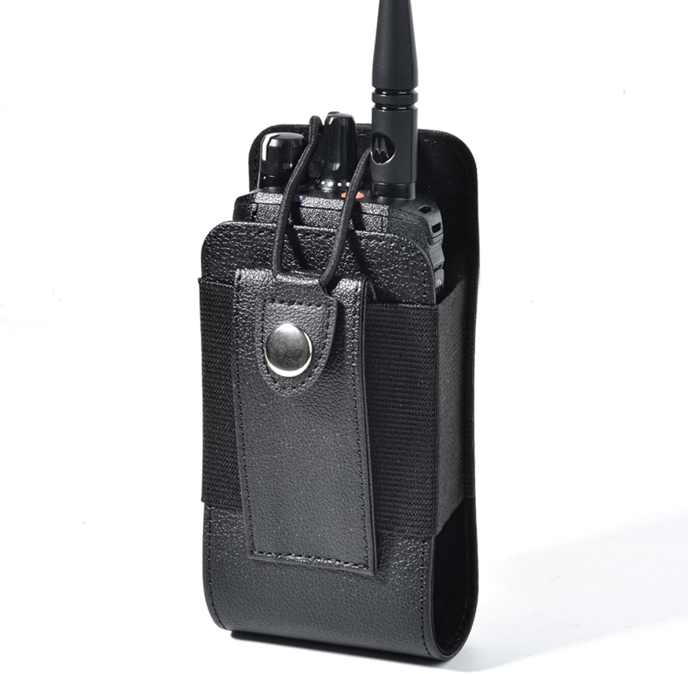 UAYESOK Walkie Talkie Pouch, Multi-Function Holder Case Police Tactical Radio Holster for Baofeng Kenwood President Icom Midland Retevis Yaesu Motorola DP1400 CP040 GP88 DP4400 Two Way Radio