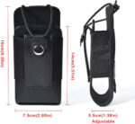 UAYESOK Walkie Talkie Pouch, Multi-Function Holder Case Police Tactical Radio Holster for Baofeng Kenwood President Icom Midland Retevis Yaesu Motorola DP1400 CP040 GP88 DP4400 Two Way Radio - Image 6