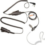 EarpieceHub Double PTT Microphone Earpiece Headset for ICOM Radio 2 Pin
