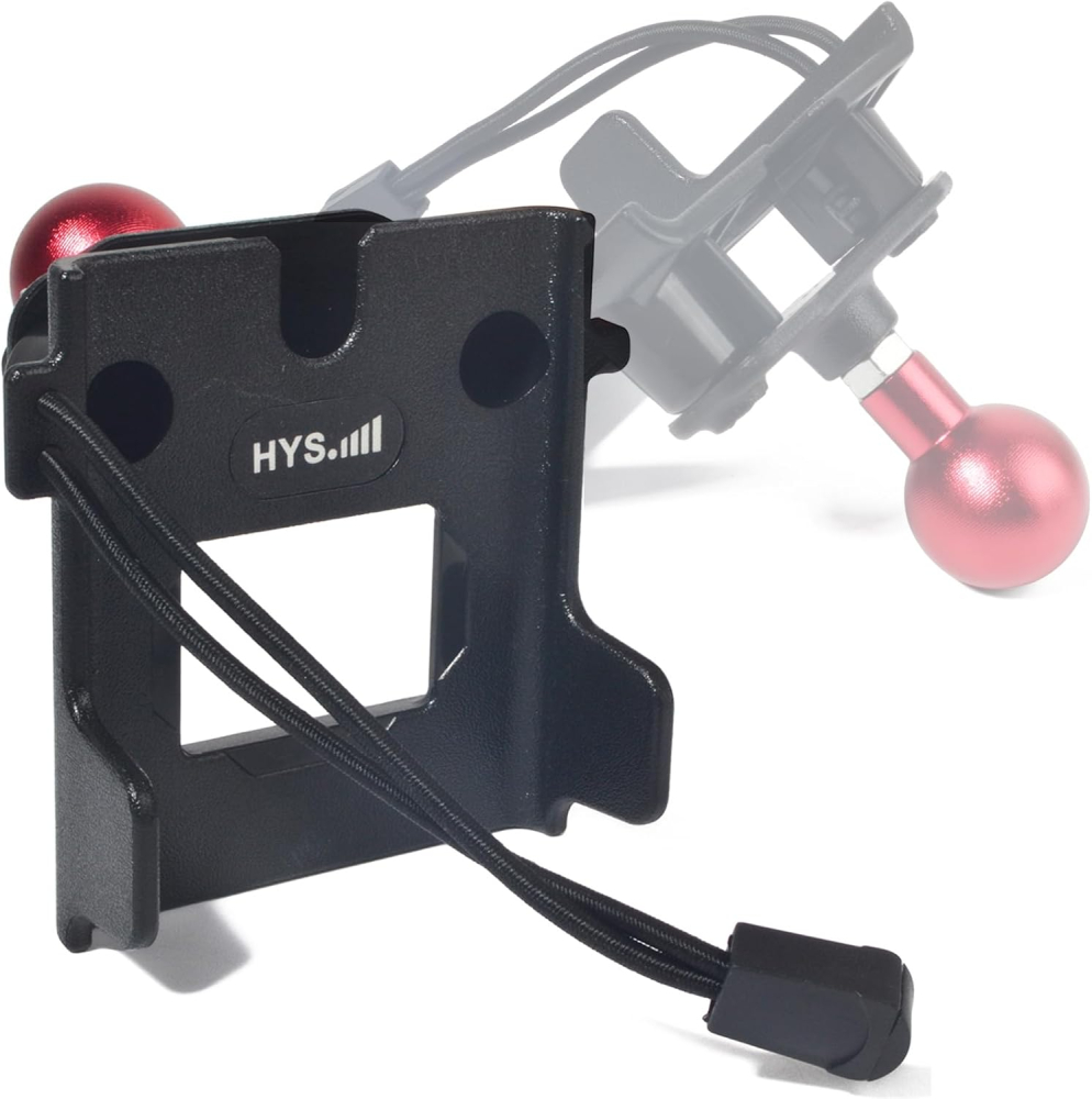 HYS Universal 25mm Ball Walkie-Talkie Mount for Car, Quick Release Adjustable HT's Holder Compatible for Baofeng Quansheng Motorola Kenwood, Handheld Radio with Belt clip