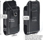 HYS PU Radio Pouch Belt Holder Holster With Belt Clip Compatible for Baofeng Kenwood Quansheng Motorola Walkie Talkie - Image 2
