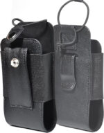 HYS PU Radio Pouch Belt Holder Holster With Belt Clip Compatible for Baofeng Kenwood Quansheng Motorola Walkie Talkie