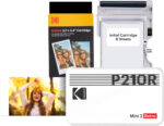 KODAK Mini 2 Retro 4PASS Portable Photo Printer (2.1x3.4 inches) Initial 8 Sheets + 30 Sheets Pack Bundle, White