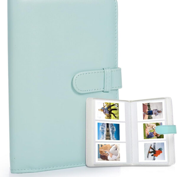108 Pockets Mini Album Compatible with Fujifilm Instax Mini film, Suitable for Instax Mini 12/11/7+/9/Evo/40/99/Liplay, 2x3"Photo Album for Canon ivy 2 Kpop Photocard(Mint Green)