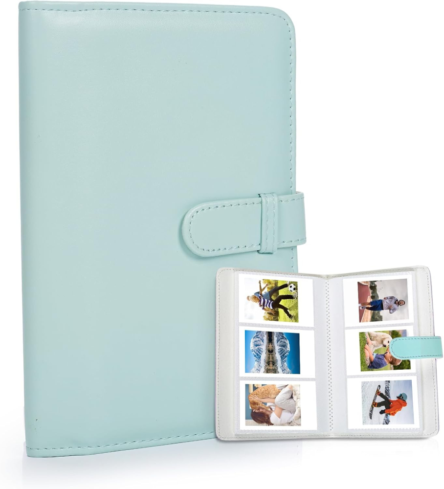 108 Pockets Mini Album Compatible with Fujifilm Instax Mini film, Suitable for Instax Mini 12/11/7+/9/Evo/40/99/Liplay, 2x3"Photo Album for Canon ivy 2 Kpop Photocard(Mint Green)
