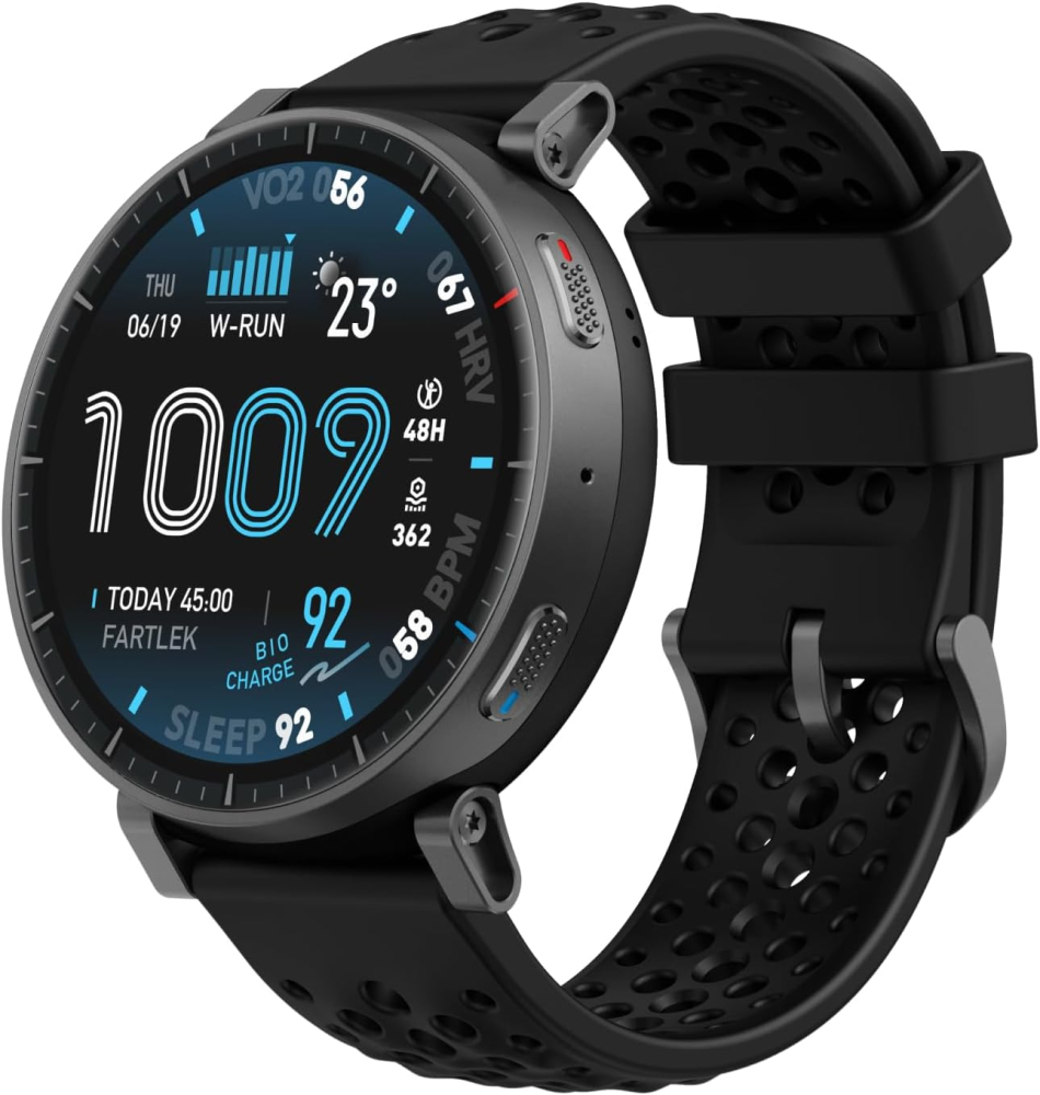 Amazfit Active Max Smart Watch 1.5" AMOLED Display, 25-Day Battery, Offline Map, NFC, GPS, 4GB Storage, 170+ Sport Modes, 5 ATM Water Resistant, Heart Rate & Sleep Fitness Tracker for Android & iPhone