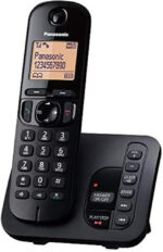 Panasonic KX-TGC220EB DECT Cordless Phone with Answering Machine, 1.6 Inch Easy-to-Read Backlit Display, Nuisance Call Blocker, Hands-Free Speakerphone, ECO Mode - Black, Single Handset Pack