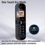 Panasonic KX-TGC224EB DECT Cordless Phone with Answering Machine, 1.6 inch Easy-to-Read Backlit Display, Nuisance Call Blocker, Hands-Free Speakerphone, ECO Mode - Black, Quad Handset Pack - Image 4