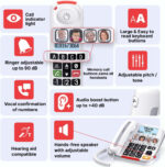 SWISSVOICE - Xtra 3355 Combo - DECT - Corded Telephone Cordless Handset - Large Keys Answering Machine - Audio Boost - Loud Ringtones - Hearing Aid Compatible - Call Block - White - Image 5