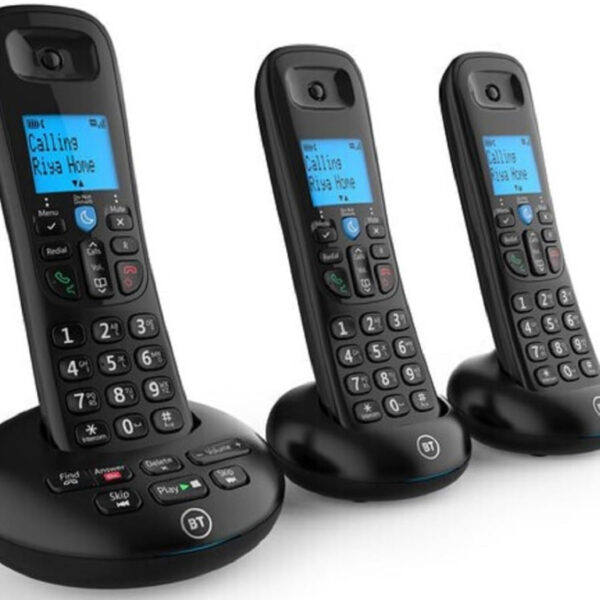 BT 3570 Cordless Home Phone with Nuisance Call Blocking and Digital Answer Machine, Trio Handset Pack