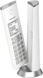 Panasonic KX-TGK220 Designer Cordless Phone, with answerphone, call blocker and do not disturb mode - White