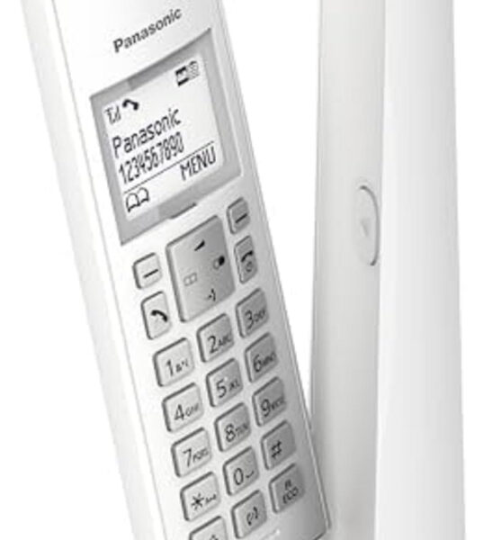 Panasonic KX-TGK220 Designer Cordless Phone, with answerphone, call blocker and do not disturb mode - White