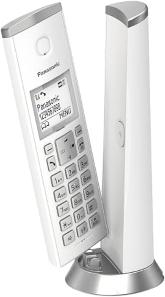 Panasonic KX-TGK220 Designer Cordless Phone, with answerphone, call blocker and do not disturb mode - White