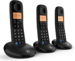 BT Everyday Cordless Landline House Phone, Home Phone, Basic Call Blocker, Do Not Disturb button, Trio Handset Pack