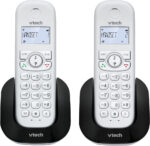 VTech CS1501 DECT Cordless Phone with Call Block, 2 Handsets, Intercom, Landline House Phones, White, Caller ID/Call Waiting, Redial, Handsfree, illuminated Display and Keypad