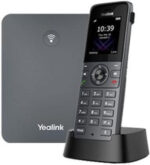 Yealink W73P Cordless DECT IP Phone System Bundle Package, HD Voice, Modern Design, 1.8 Inch TFT Colour Display, HAC Compliant (Includes 1 x W73H Handset & 1 x W70B Base Station) – Space Grey