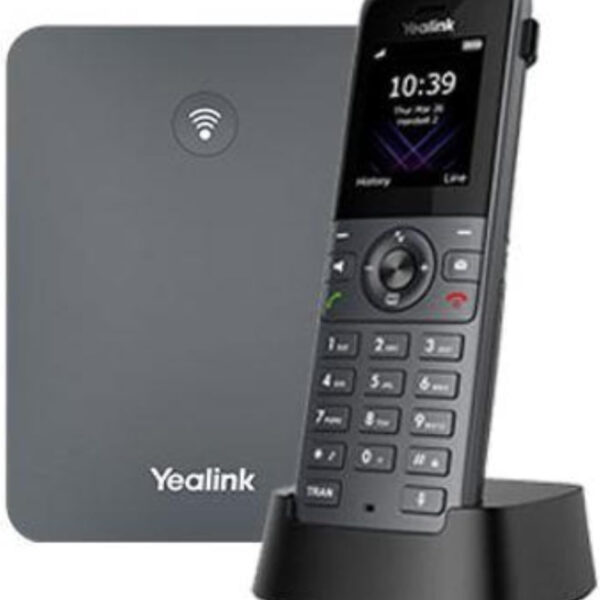 Yealink W73P Cordless DECT IP Phone System Bundle Package, HD Voice, Modern Design, 1.8 Inch TFT Colour Display, HAC Compliant (Includes 1 x W73H Handset & 1 x W70B Base Station) – Space Grey