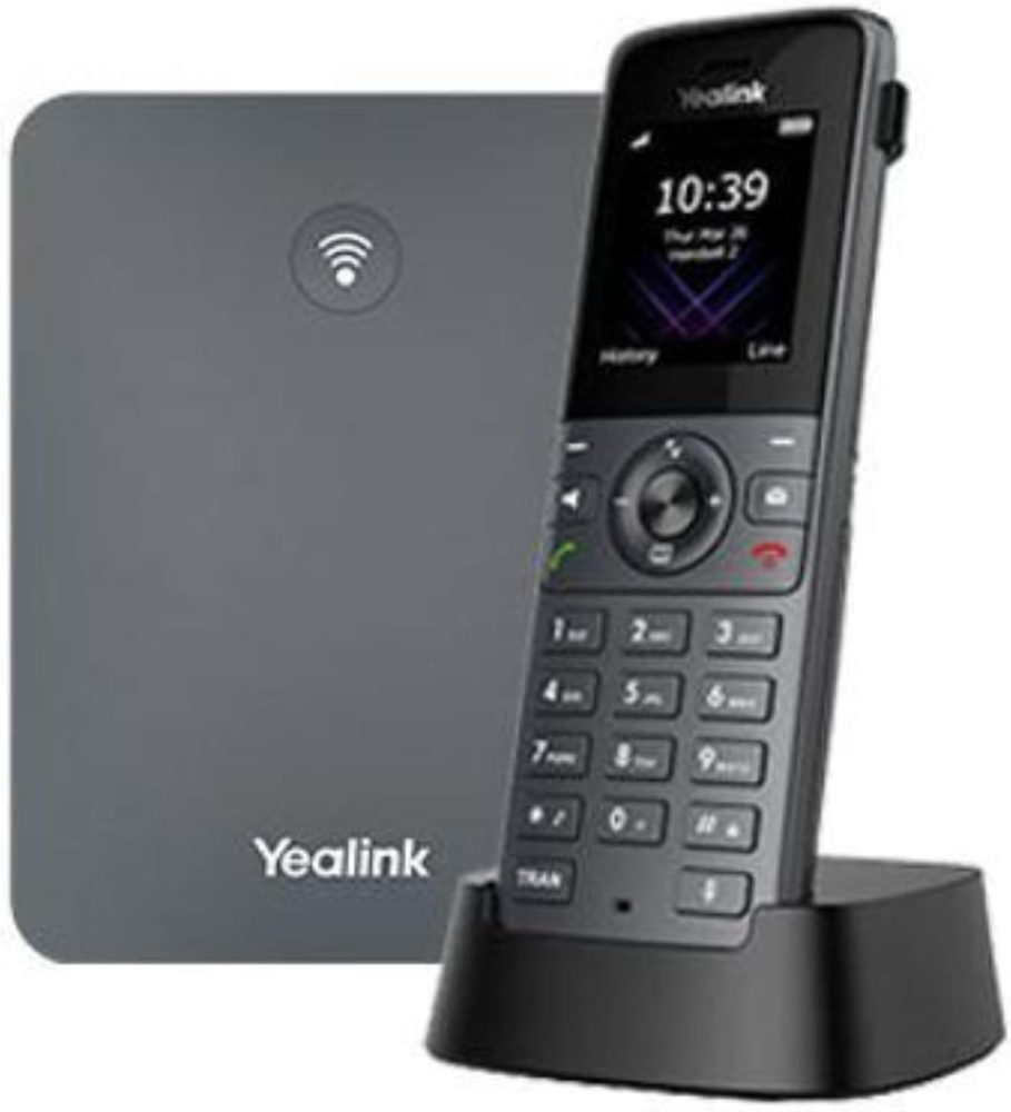 Yealink W73P Cordless DECT IP Phone System Bundle Package, HD Voice, Modern Design, 1.8 Inch TFT Colour Display, HAC Compliant (Includes 1 x W73H Handset & 1 x W70B Base Station) – Space Grey