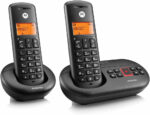 Motorola E201 Cordless Landline House Phone, Home Phone, Nuisance Call Blocking, Do Not Disturb Button, Amber Backlit Display,Single Handset Pack - Image 3