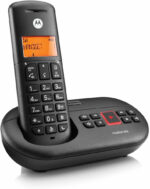 Motorola E211 Cordless Landline House Phone, Home Phone, Answer Machine, Nuisance Call Blocking, Do Not Disturb Button, Amber Backlit Display, Single Handset Pack