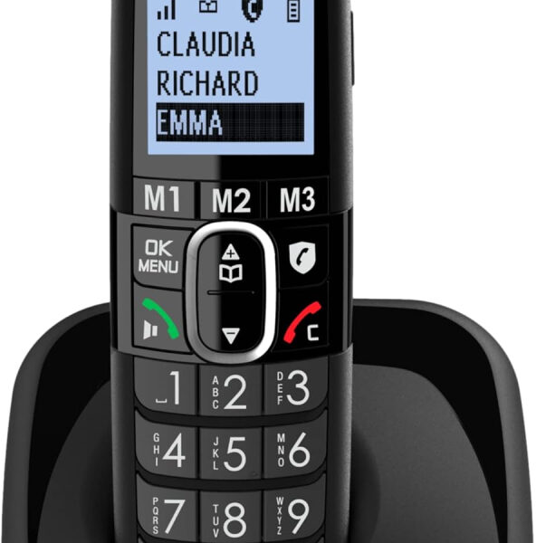 Amplicomms BigTel 1500 Cordless Big Button Phone for Elderly - Loud Phones for Hard of Hearing - Hearing Aid Compatible