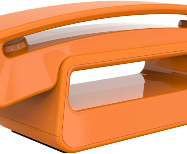 ALCATEL ePure Iconic - DECT Cordless Phone - Classic Design - Large Highly Legible Graphic Display - Handsfree - Call Barring - Orange
