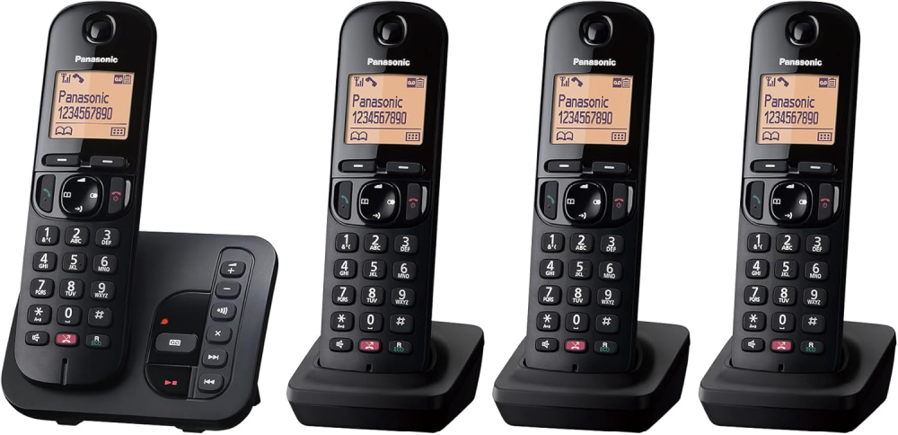 Panasonic KX-TGC264E Digital Cordless Phones: 18-min answering machine, dedicated call block button, an easy-to-read dot-matrix display and a hands-free speakerphone