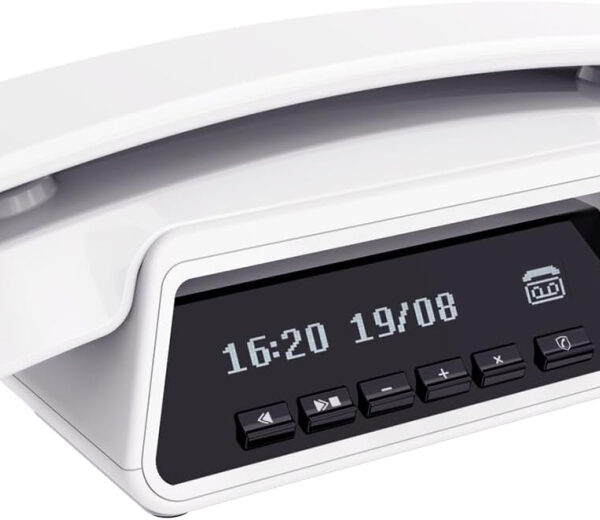 ALCATEL ePure Premium - Cordless Phone DECT With Answering Machine - Classic Design - Smart Display Base - Large Graphic Display - Handsfree - Call Barring - White