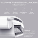 ALCATEL ePure Premium - Cordless Phone DECT With Answering Machine - Classic Design - Smart Display Base - Large Graphic Display - Handsfree - Call Barring - White - Image 2