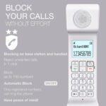 ALCATEL ePure Premium - Cordless Phone DECT With Answering Machine - Classic Design - Smart Display Base - Large Graphic Display - Handsfree - Call Barring - White - Image 4