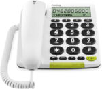 Doro PhoneEasy 311c Landline Phone - Big Button Corded House Phone - Ideal for the Elderly - 3 One-Touch Memories - Visual Ring Indicator - No Answerphone (White) [UK and Irish Version] - Image 2