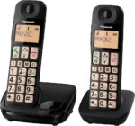 Panasonic KX-TGE110E Big Button Single DECT Cordless Telephone with Nuisance Call Blocker & LCD Display (Single Handset Pack) - Black - Image 2