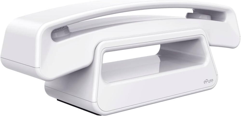 ALCATEL ePure Iconic - Cordless Phone DECT - Classic Design - Large Highly Legible GraphicDisplay - Handsfree - Call Barring - White