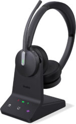 Yealink WH64 DECT & Bluetooth Mono Teams Wireless Headset with Microphone, 606 ft Range On Ear Headphones with 3X Noise Cancelling Mic,26H Talk Time,Microsoft Certified PC Headsets for Work,VoIP Phone - Image 3