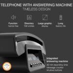 ALCATEL ePure Premium - Cordless Phone DECT With Answering Machine - Classic Design - Smart Display Base - Large Graphic Display - Handsfree - Call Barring - Black - Image 2