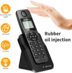 D1005 Cordless Home Phone, ECO Technology, Rubber oil injection (Single Pack, Black) - Image 2