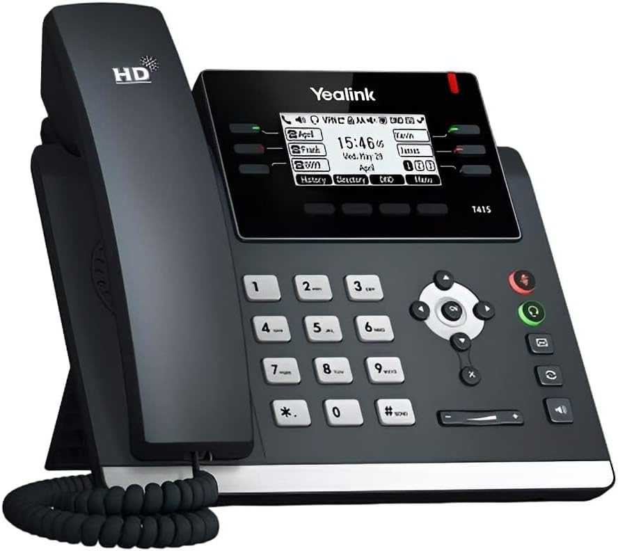 Yealink SIP-T41S VoIP Telephone, Large HD LCD Screen, Supports 6 SIP Accounts (Refurbished)