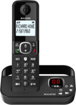 ALCATEL F860 Voice Quad - DECT Cordless Phone With Answering Machine - Large Backlit Display - Loudspeaker - Call Barring - 2 Direct Memory Keys - 4 Handsets - Black - Image 3