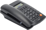 Uvital Desktop Corded Telephone, DTMF/FSK Mode, LCD Display, Calls Memory, Basic Calculator, Special Ring for VIP Numbers, M1,M2 One Touch Memory, in Use LED Indication, Last Number Redial
