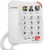 Uvital Desktop Corded Telephone, DTMF/FSK Mode, LCD Display, Calls Memory, Basic Calculator, Special Ring for VIP Numbers, M1,M2 One Touch Memory, in Use LED Indication, Last Number Redial - Image 2