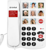 Uvital Desktop Corded Telephone, DTMF/FSK Mode, LCD Display, Calls Memory, Basic Calculator, Special Ring for VIP Numbers, M1,M2 One Touch Memory, in Use LED Indication, Last Number Redial - Image 3