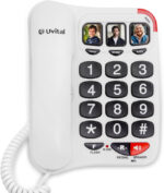 Uvital Desktop Corded Telephone, DTMF/FSK Mode, LCD Display, Calls Memory, Basic Calculator, Special Ring for VIP Numbers, M1,M2 One Touch Memory, in Use LED Indication, Last Number Redial - Image 4