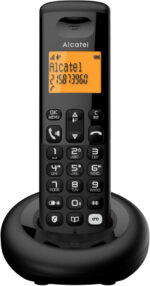 ALCATEL E260 SVoice Duo - DECT Cordless Phone with Answering Machine - Compact Design - Large Backlit Display - Handsfree - Unwanted Call Blocking - 2 Handsets - Black - Image 3