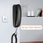 Corded House Phones Landline, Wall Mountable Or Desk Landline Telephone, Dial Pad on Base unit Home Phone, Landline Phones Last Number Redial, Pause, Flash for Office, Hotel, Home, Bathroom -Black - Image 3