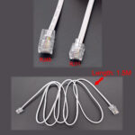 JZK 1.5M White RJ11 to RJ45 Cable, Ethernet Patch Network Lead, Telephone ASDL Patch Lead 6P4C to 8P8C Flat Network Extension Cord for ADSL, VoIP, Fax, Phone, Landline Wire, Modem, Router - Image 2