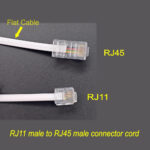 JZK 1.5M White RJ11 to RJ45 Cable, Ethernet Patch Network Lead, Telephone ASDL Patch Lead 6P4C to 8P8C Flat Network Extension Cord for ADSL, VoIP, Fax, Phone, Landline Wire, Modem, Router - Image 5