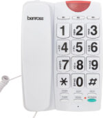Benross 44580 Jumbo Big Button Home Landline Telephone for Elderly and Disabled/White/Hands Free Function/Adjustable Volume/Number Memory and Redial Function/Desk or Wall Mountable - Image 3