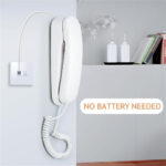 Corded House Phones Landline, Wall Mountable Or Desk Landline Telephone, Dial Pad on Base unit Home Phone, Landline Phones Last Number Redial, Pause, Flash for Office, Hotel, Home, Bathroom -White - Image 3